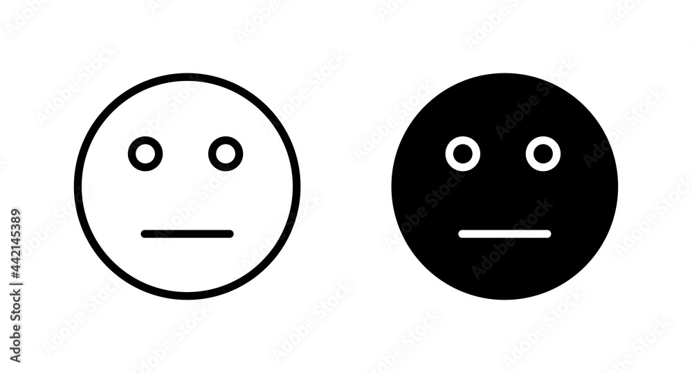 Fototapeta premium emoji face icon vector for web, computer and mobile app