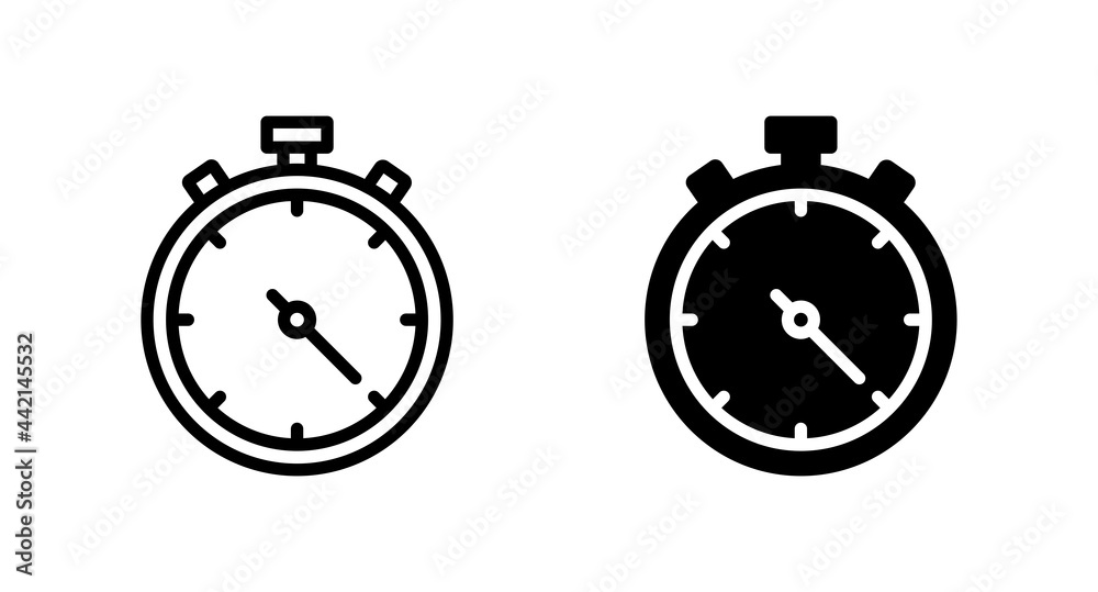 Stopwatch icon vector for web, computer and mobile app Stopwatch icon vector for web, computer and mobile app