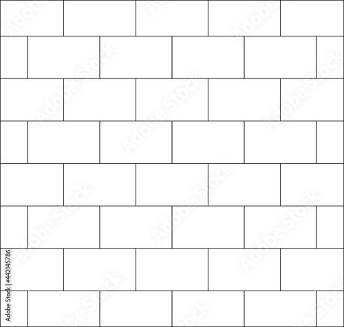 Black and white vector brick background