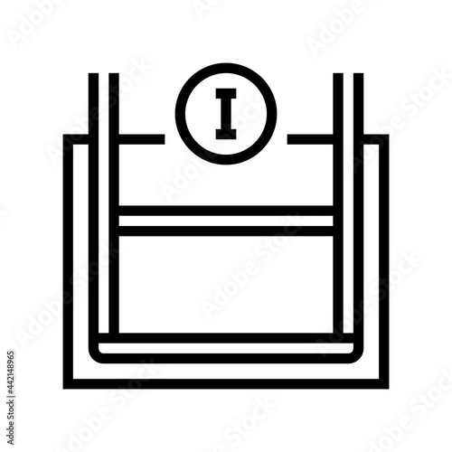 primary reinforcement line icon vector. primary reinforcement sign. isolated contour symbol black illustration