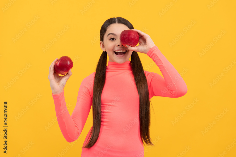 vitamin and dieting. child eating healthy food. childhood health. natural organic fresh apple vitamin and dieting. child eating healthy food. childhood health. natural organic fresh apple