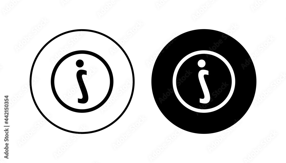 Info sign icon set. about us icon vector. Faq icon Info sign icon set. about us icon vector. Faq icon