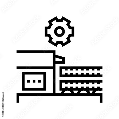 production rebar line icon vector. production rebar sign. isolated contour symbol black illustration