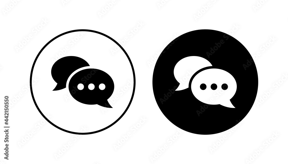 Chat icon set. speech bubble icon. comment icon vector. message. contact us