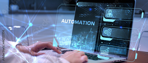 Automation Software concept as an innovation.  Business, Technology, Internet and network concept. photo