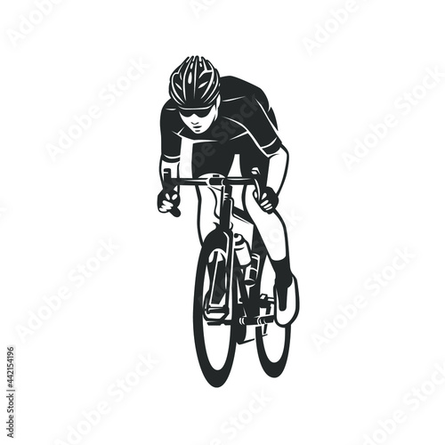 Fototapeta Naklejka Na Ścianę i Meble -  Cyclist. Bike illustration.
