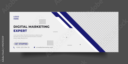 Digital marketing facebook cover social media post and web banner template