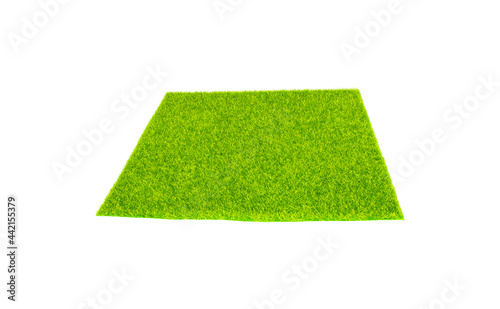 Green Artificial Grass for Flooring or Garden Decoration. Clipping path.