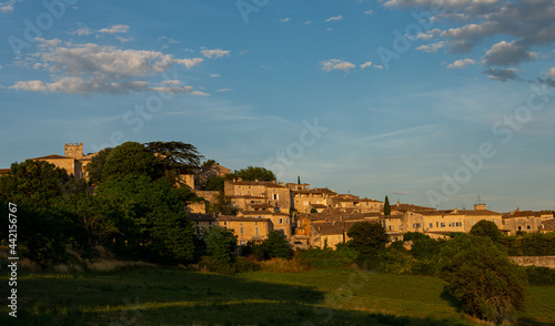 The provencal hilltop village of Murs ,vaucluse provence France in the evening light.