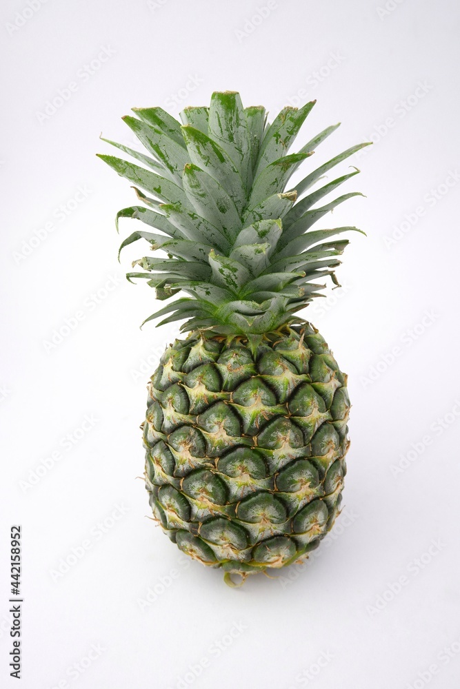 fresh green pineapple isolated on white background fresh green pineapple isolated on white background