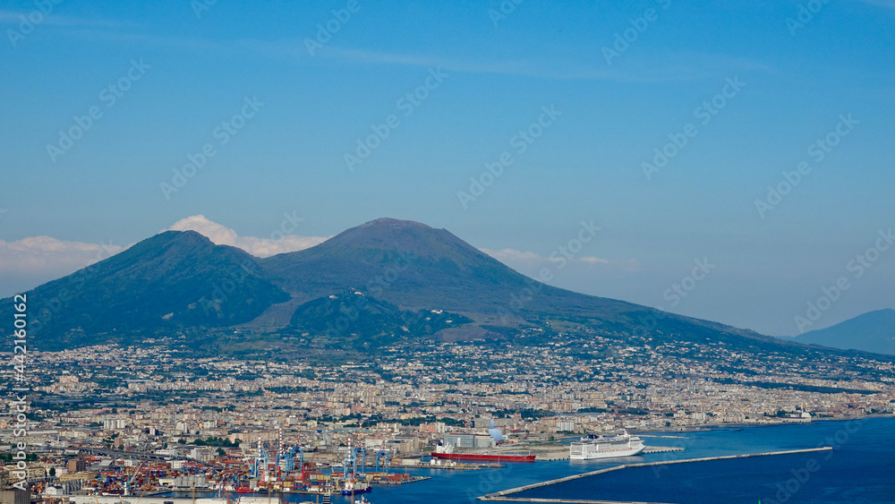 Obraz premium Golf von Neapel, Ausblick, Fernsicht, Küstenlandschaft