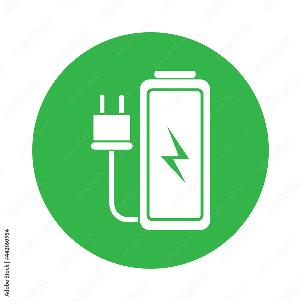 green charging. Technology illustration. Vector illustration. Stock image. green charging. Technology illustration. Vector illustration. Stock image.