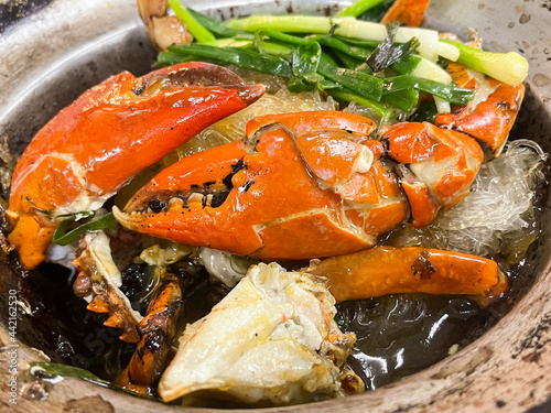 Baked Crab with Glass Noodles