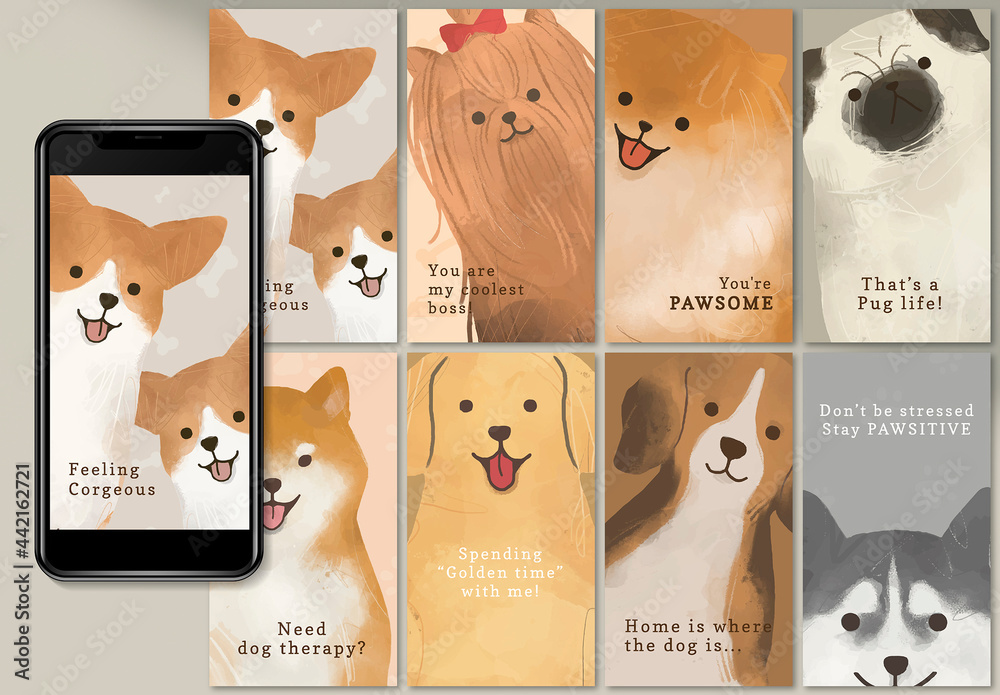International Dog Day Layout for Social Media Story Stock Template ...