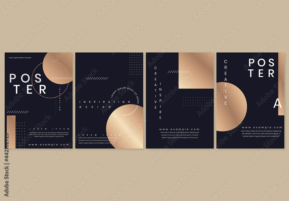 Editable Poster Layout with Geometric Style Stock Template | Adobe Stock