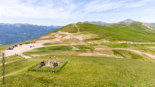 passo croce arcana lake scaffaiolo regional park of frignano photo