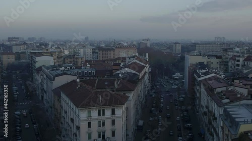Wallpaper Mural Aerial footage drone view Milan skyline and boulevard // no video editing
 Torontodigital.ca