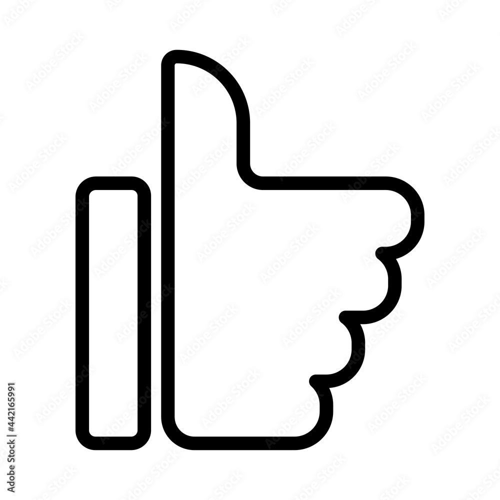 Like icon. Up thumbs icon. Vector Like icon. Up thumbs icon. Vector