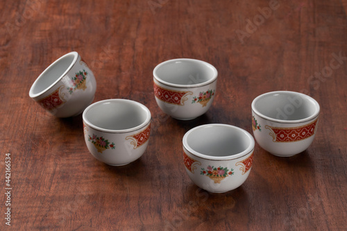 five vintage classic Chinese teacups  