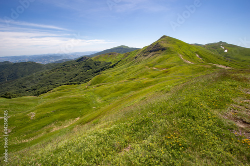 passo croce arcana lake scaffaiolo regional park of frignano photo