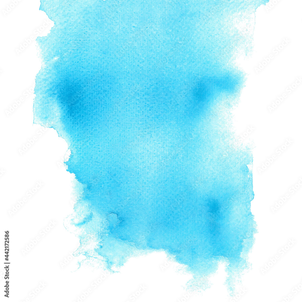 Abstract Blue Watercolor Stain
