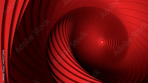 Wallpaper Mural modern minimal abstract composition background red spiral pattern 3d render Torontodigital.ca