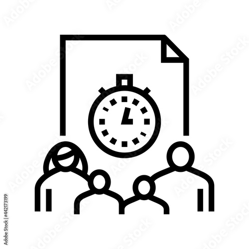 temporarily taken into foster care line icon vector. temporarily taken into foster care sign. isolated contour symbol black illustration