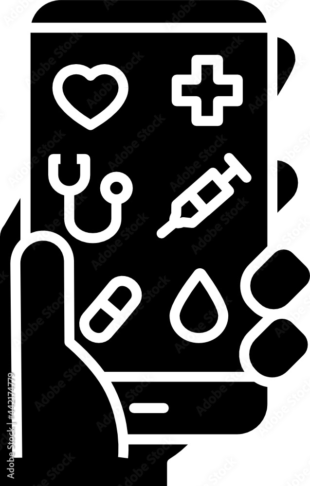 Application Icon. Medical Check up concept icon style 