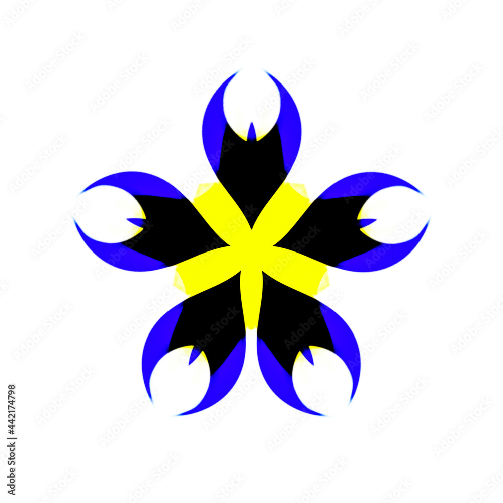 blue and yellow flower icon, abstract background with colorful digital art, geometric pattern, graphic design illustration wallpaper blue and yellow flower icon, abstract background with colorful digital art, geometric pattern, graphic design illustration wallpaper