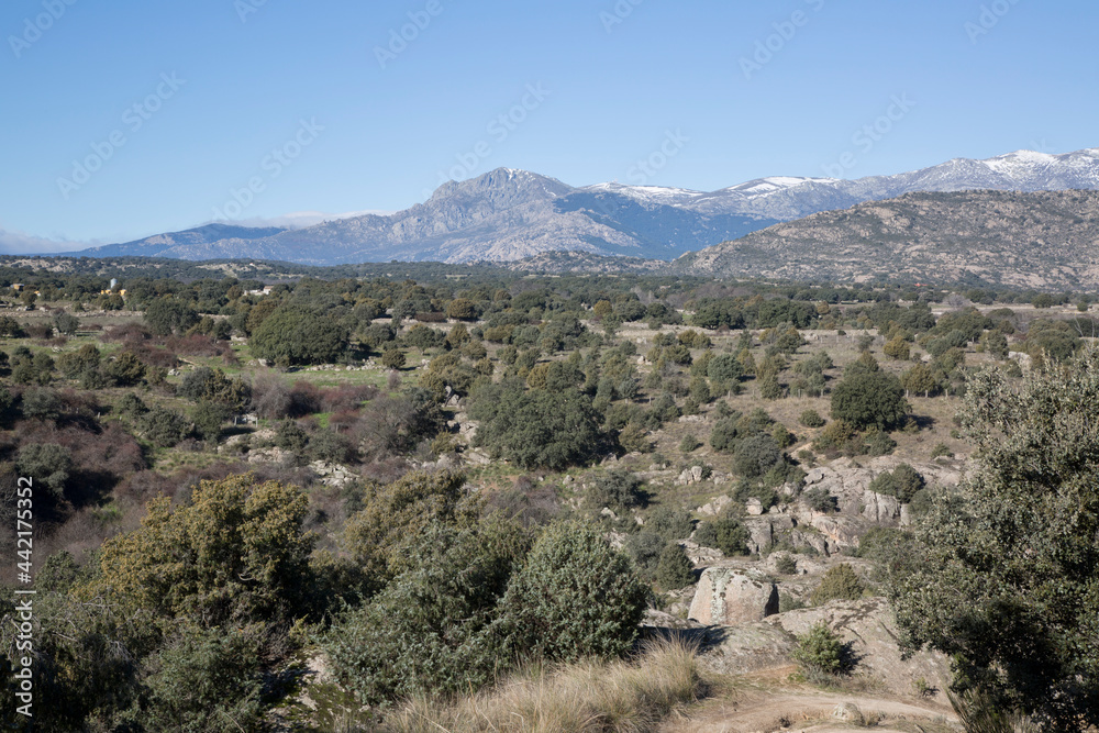 Landscape View of Guadarrama Mountain Range; Madrid