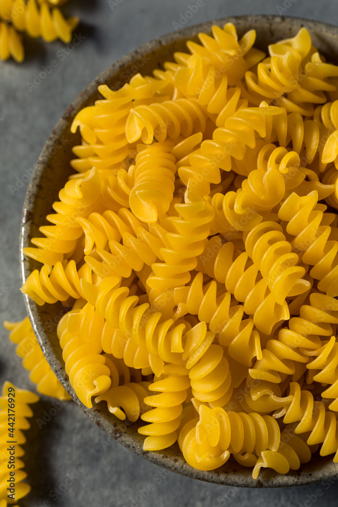 Dry Yellow Organic Rotini Pasta Dry Yellow Organic Rotini Pasta