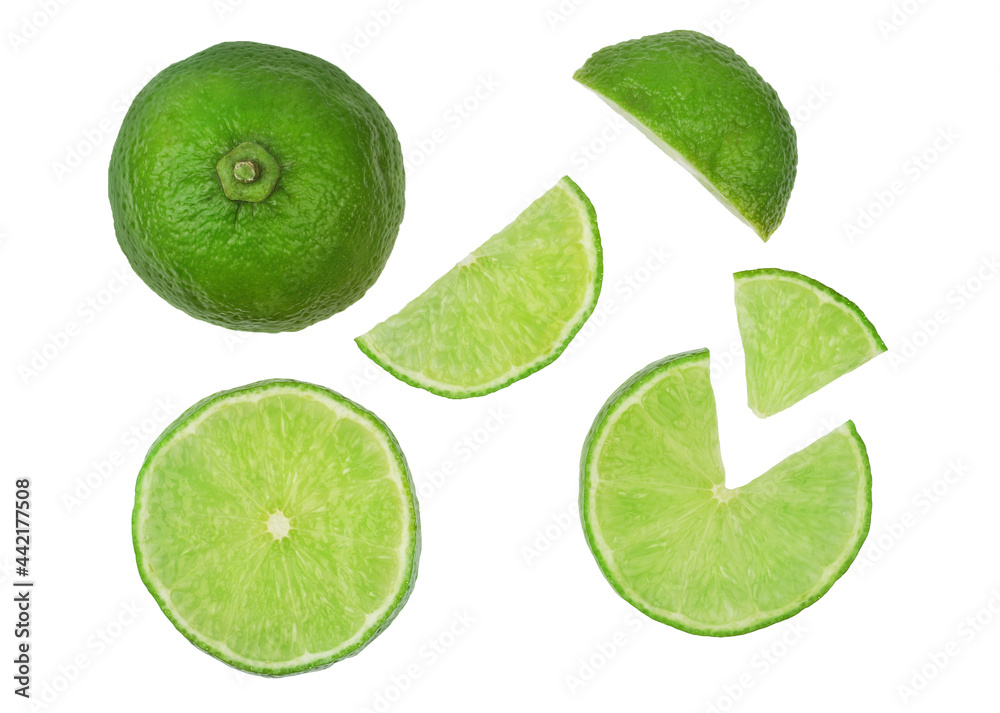 Lemon lime isolated on a white background