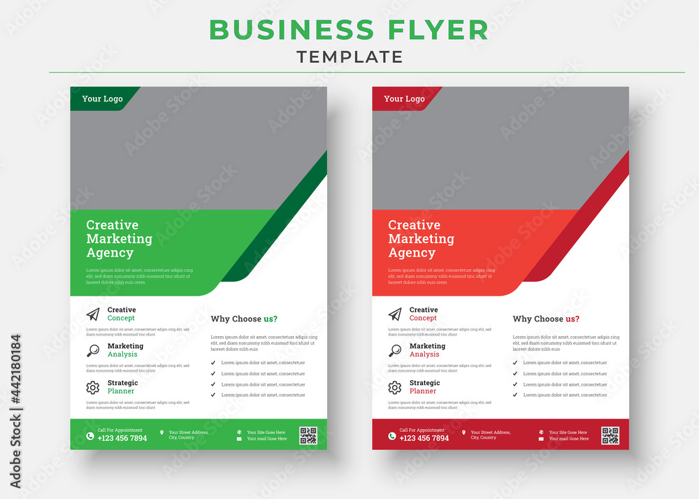 Business flyer design template Business flyer design template
