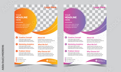 Elegant business flyer template design