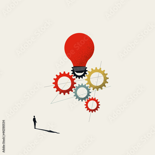 Business process automation vector symbol. New digital transformation concept, innovation. Minimal illustration.