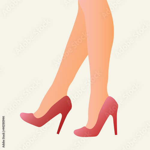 legs in red shoes