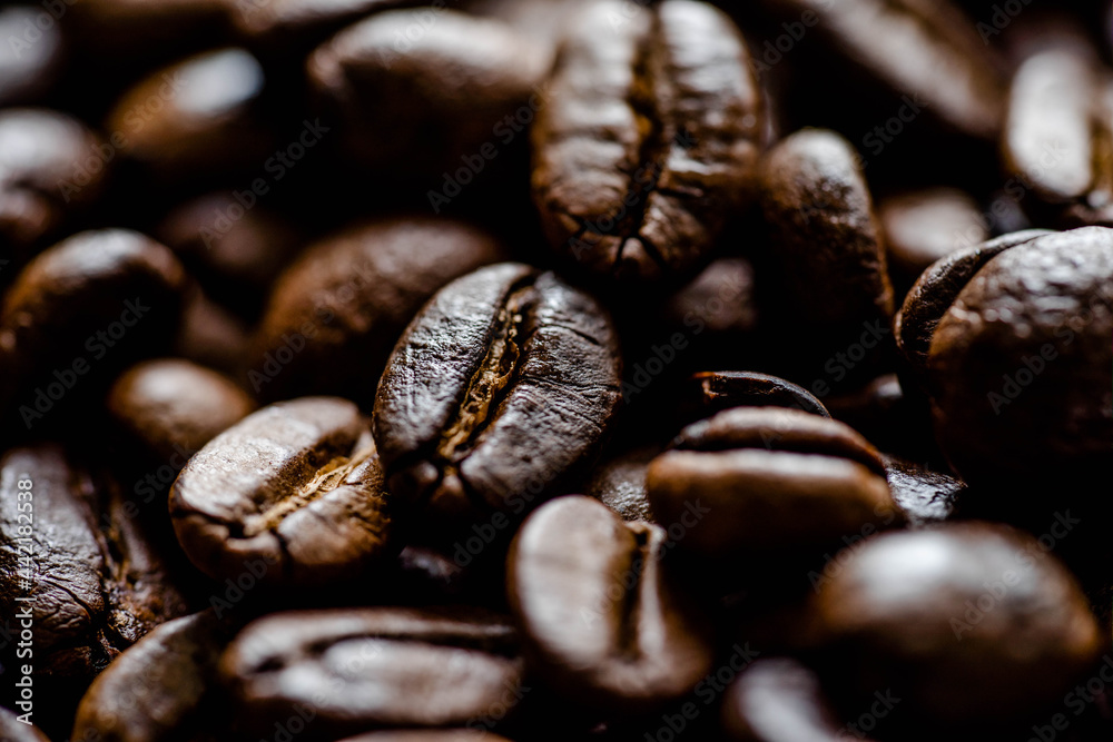 Fototapeta premium coffee beans close up