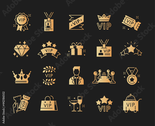 Big collection of VIP icons