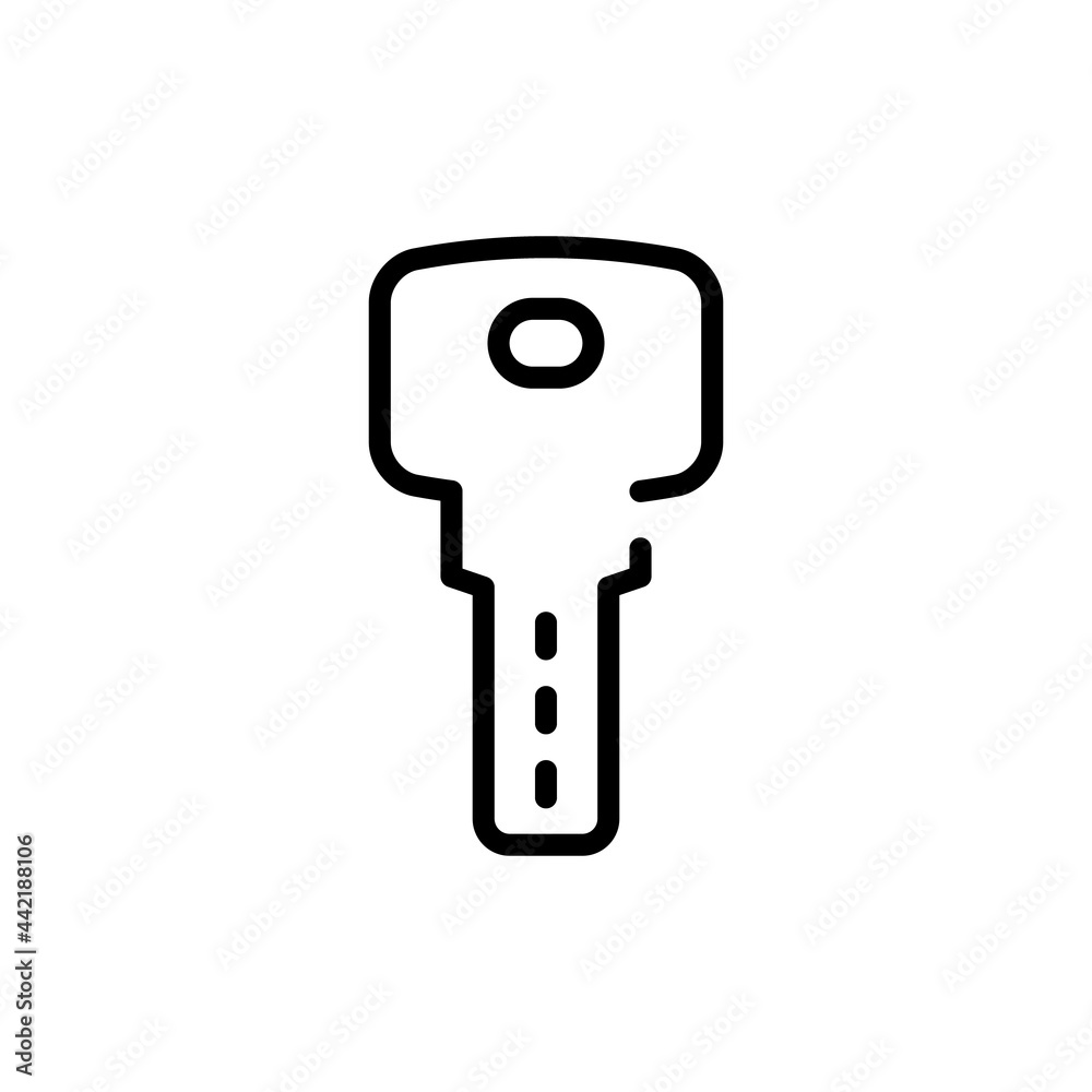 Car key line icon. Clipart image isolated on white background