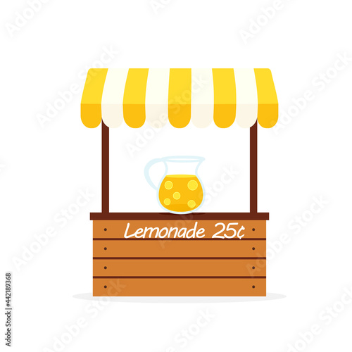 Kid Lemonade stand icon. Clipart image isolated on white background