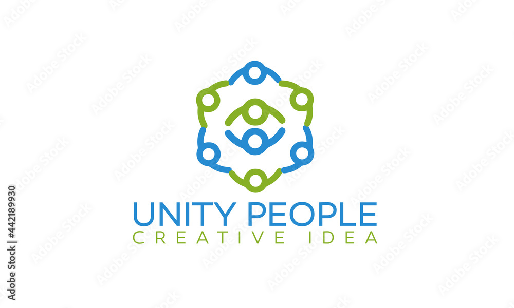Friendship, unity people care logo, Creative people logo, Teamwork, Connectivity logo template