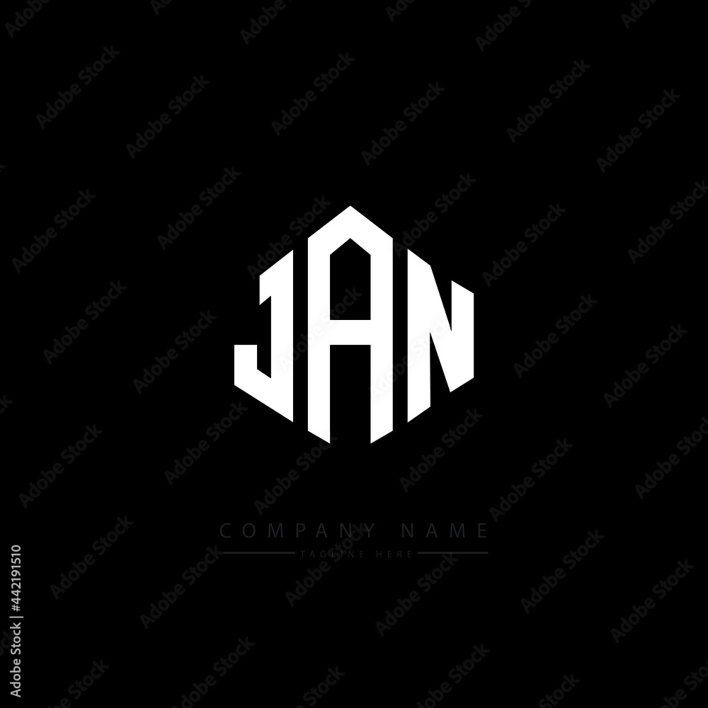 JAN letter logo design with polygon shape. JAN polygon logo monogram. JAN cube logo design. JAN hexagon vector logo template white and black colors. JAN monogram, JAN business and real estate logo. JAN letter logo design with polygon shape. JAN polygon logo monogram. JAN cube logo design. JAN hexagon vector logo template white and black colors. JAN monogram, JAN business and real estate logo.