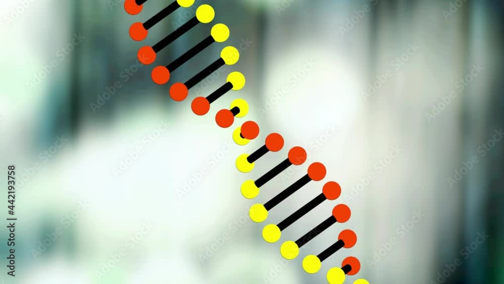 Animation of dna strand spinning on glowing background Animation of dna strand spinning on glowing background