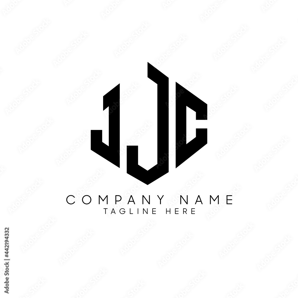 JJC letter logo design with polygon shape. JJC polygon logo monogram. JJC cube logo design. JJC hexagon vector logo template white and black colors. JJC monogram, JJC business and real estate logo. 