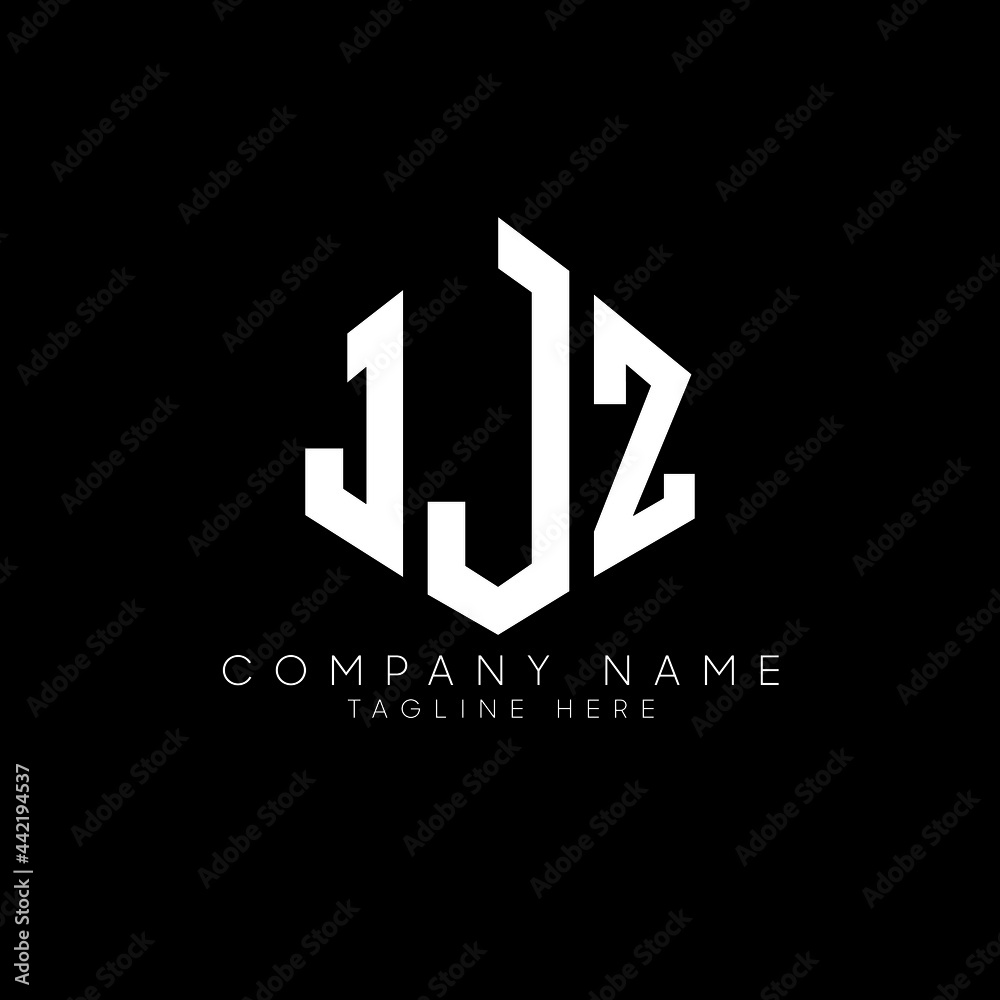 JJZ letter logo design with polygon shape. JJZ polygon logo monogram. JJZ cube logo design. JJZ hexagon vector logo template white and black colors. JJZ monogram, JJZ business and real estate logo. 