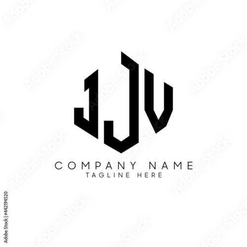 JJV letter logo design with polygon shape. JJV polygon logo monogram. JJV cube logo design. JJV hexagon vector logo template white and black colors. JJV monogram, JJV business and real estate logo. 