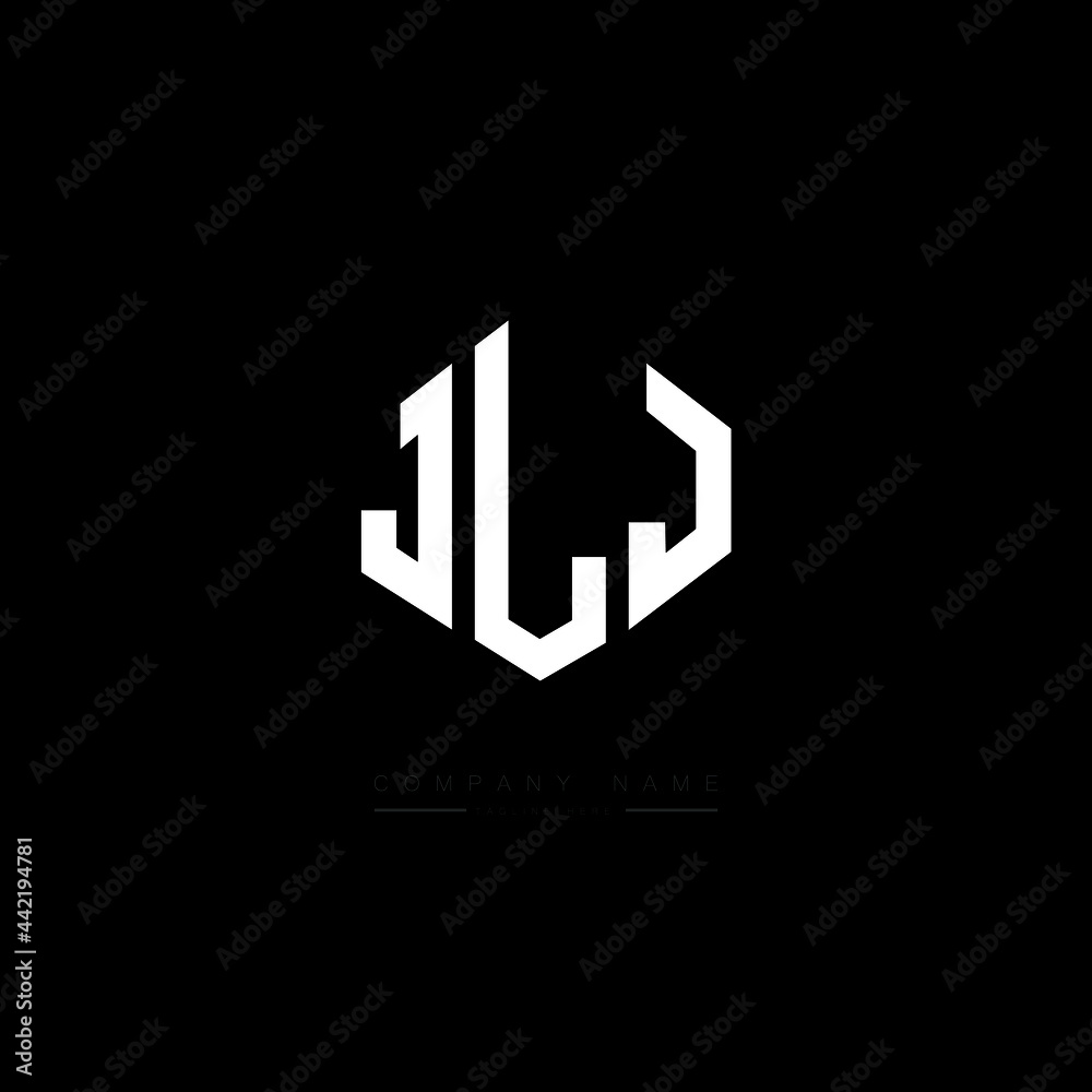 JLJ letter logo design with polygon shape. JLJ polygon logo monogram. JLJ cube logo design. JLJ hexagon vector logo template white and black colors. JLJ monogram, JLJ business and real estate logo. 