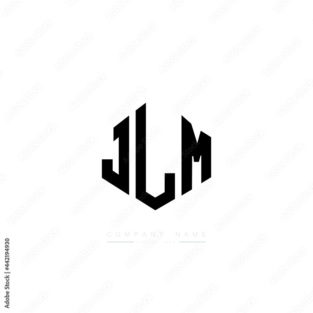 JLM letter logo design with polygon shape. JLM polygon logo monogram. JLM cube logo design. JLM hexagon vector logo template white and black colors. JLM monogram, JLM business and real estate logo. 