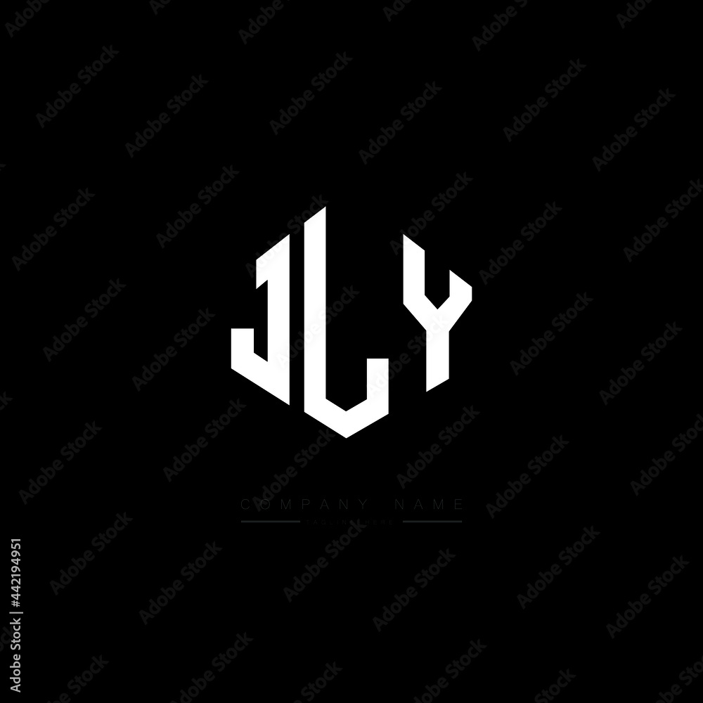 JLY letter logo design with polygon shape. JLY polygon logo monogram. JLY cube logo design. JLY hexagon vector logo template white and black colors. JLY monogram, JLY business and real estate logo. 