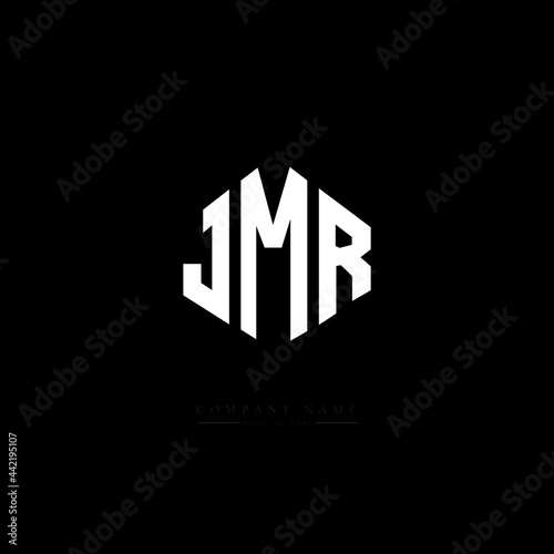 JMR letter logo design with polygon shape. JMR polygon logo monogram. JMR cube logo design. JMR hexagon vector logo template white and black colors. JMR monogram, JMR business and real estate logo.  © mamun25g